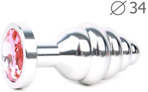 Anal Jewelry Plugs Анальный стимулятор Анальный стимулятор AS 02 M 80 мм х 34 мм серебристый