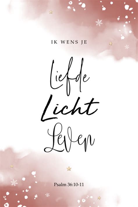 Christelijke Kerstkaart Liefde Licht Leven Psalm