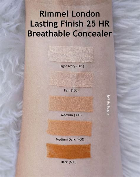 Rimmel Lasting Finish Concealer Review Swatches Before And After