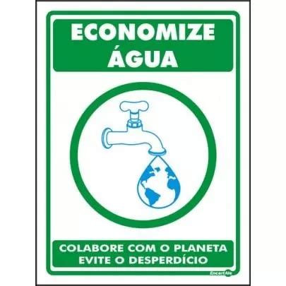 Placa Economize Gua Colabore C Planeta Evite O Des X Cm Mercadolivre