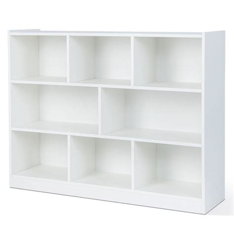 Free Shipping Costway 3 Tier Open Bookcase 8 Cube Floor Standing