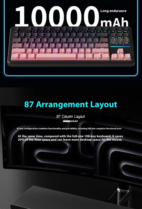 EWEADN X Three Mode Customized Mechanical Keyboard Side Engraved Keycap Wireless Bluetooth Hot