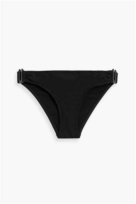 Zimmermann Embellished Mid Rise Bikini Briefs In Black ModeSens
