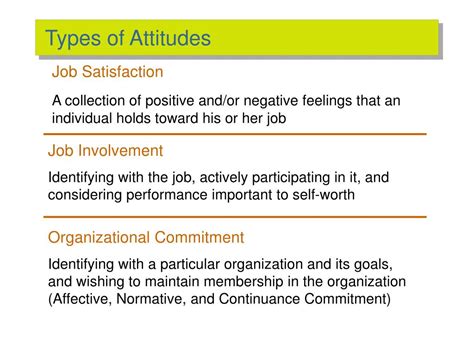 Ppt Attitudes And Job Satisfaction Powerpoint Presentation Free