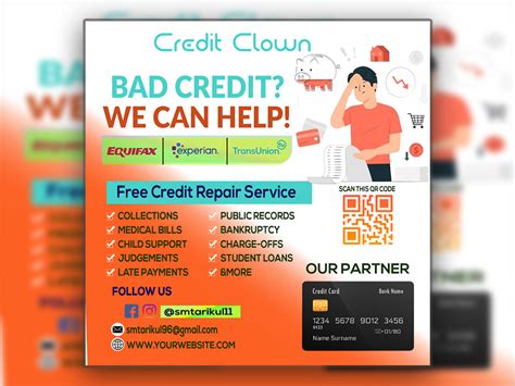 Unique credit repair flyer and credit score flyer | Upwork