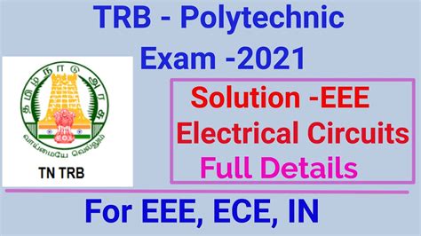 Trb Polytechnic Exam Solutions Full Details Eee Electric