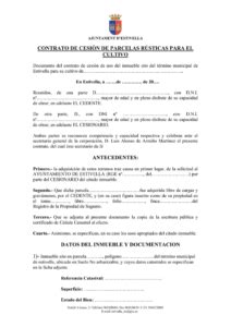 Contrato de Cesión Gratuita de Finca Rústica