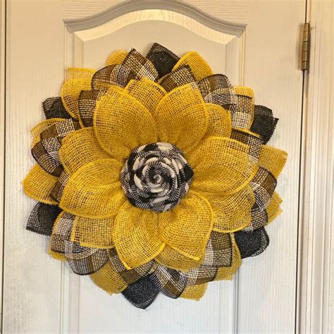 Buffalo Check Wreath Etsy