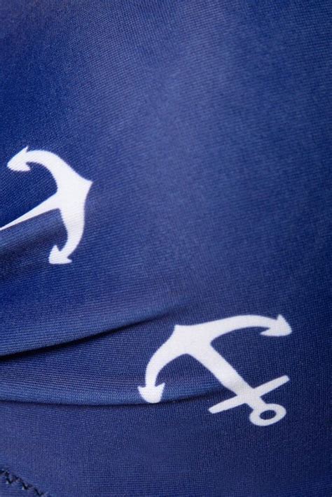 Belsira Belsira Vintage Bikini Oberteil Blau Mit Ankern