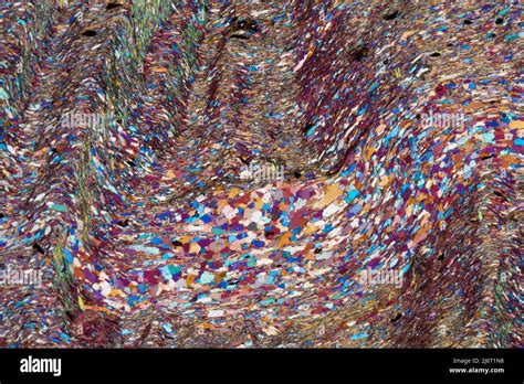 Quartz Phyllite Light Micrograph Stock Photo Alamy