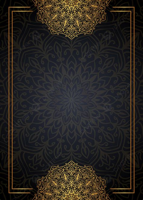 Luxury Royal Golden Mandala Background With Borders For Invitation And