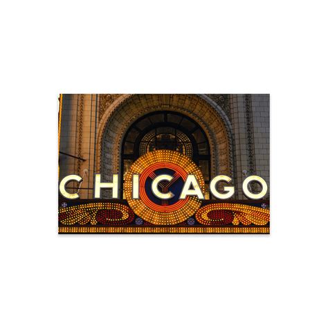 Ebern Designs Marquee In Zoom, Chicago Theater, Chicago, Illinois, USA