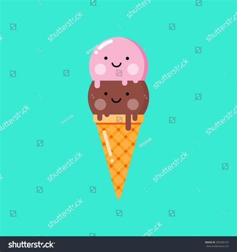 Cartoon Ice Cream Vector Illustration Stock Vector Royalty Free