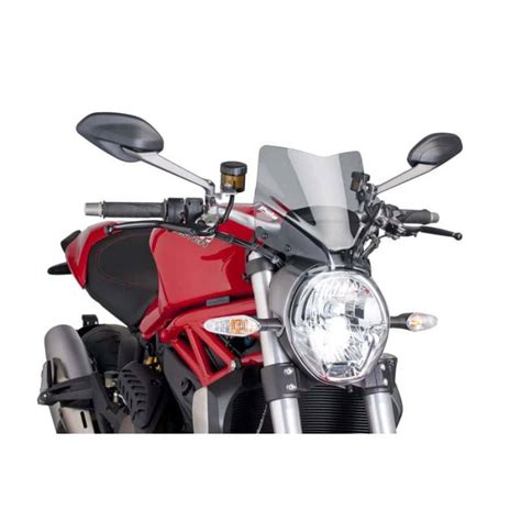 Bulle pour moto POUR MOTO DUCATI MONSTER Puig Naked Sport Coloris Fumé foncé