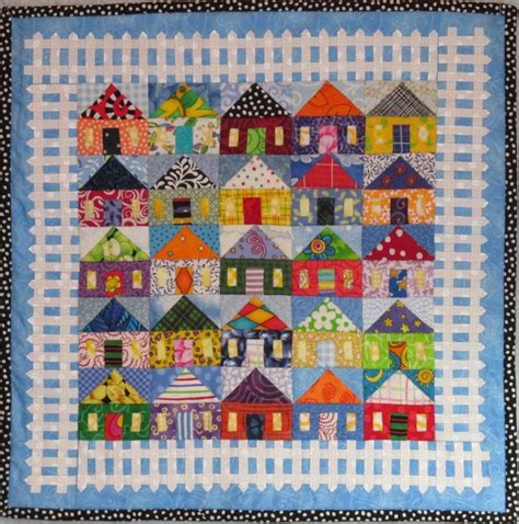 Pdf Quilt Pattern Digital Pattern For Houses Wall Quilt Etsy