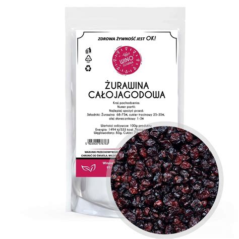 Żurawina suszona cała 1kg całojagodowa Winoszarnia Sklep EMPIK