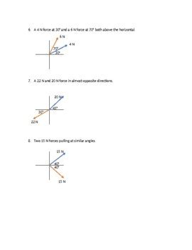 Resultant Force Practice By Schrim S Chem Teachers Pay Teachers