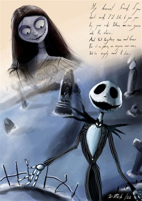 Jack And Sally Nightmare Before Christmas Tim Burton Art Jack And Sally