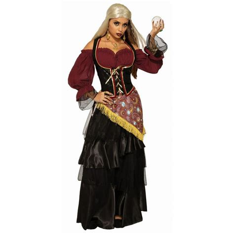 Halloween Fortune Teller - Female Dark Fortune Teller Adult Costume ...