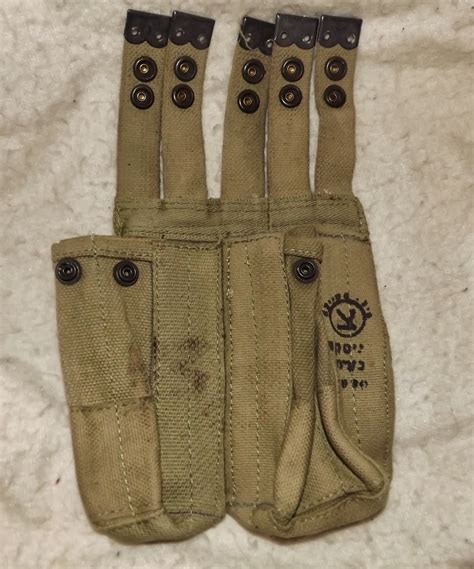 Webbingbabel Israeli Idf 5 Cell Smg Magazine Pouch 1960s 80s