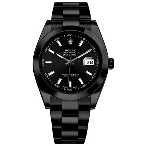 rolex datejust ii black pvddlc black dial oyster  oyster band