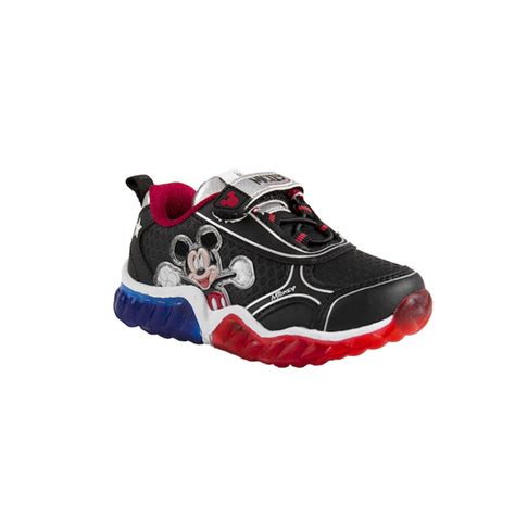 Vaypol Zapatillas Footy Mickey Con Luz NEGRO ROJO AZUL Vaypol