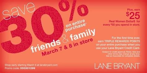 Lane Bryant Printable Coupon Code