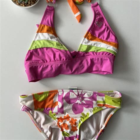 Roxy Bikini Set Girls Size 14 Like New Depop