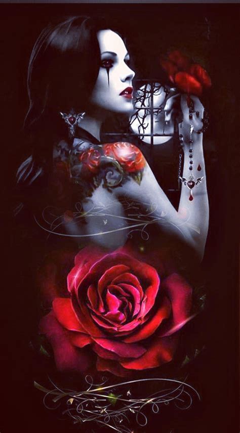 A Woman With Tattoos Holding A Rose In Her Hand