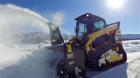 Cat® High Flow Sr321 Snow Blower At Work Youtube