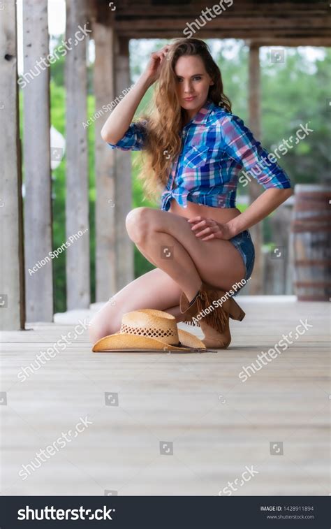 Beautiful Brunette Model Poses Outdoors Old Stock Photo Shutterstock