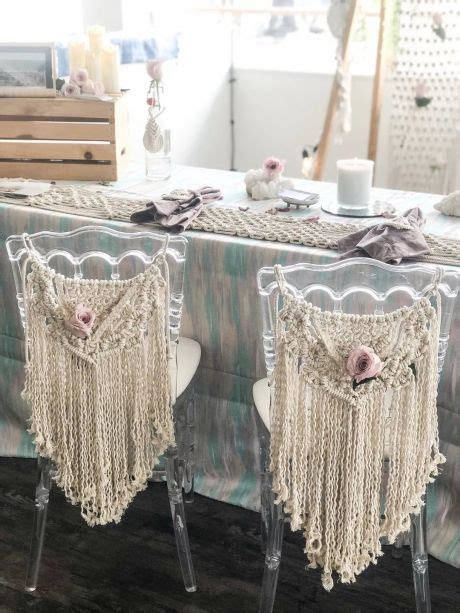 макраме | Macrame chairs, Chair covers wedding, Macrame wedding decor