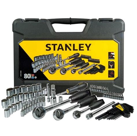 Zestaw kluczy nasadowych Stanley w walizce (80 szt.) - Domitech.pl