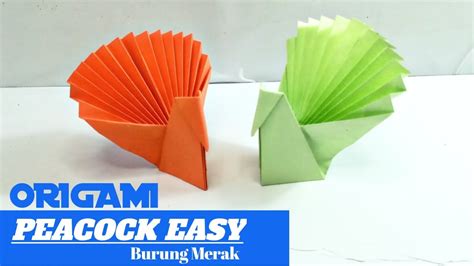 Cara Membuat Burung Merak Dari Kertas Peacock Origami YouTube