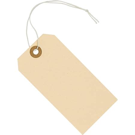 EZDOM Manila Shipping Tags With Elastic String Ties Attached 4 3 4 X 2