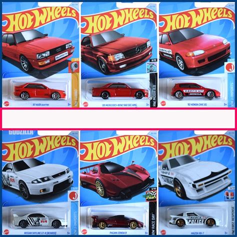 HOT WHEELS Mô Hình Xe Hơi D AUDI QUATTRO PAGANI ZONDA R HONDA CIVIC EG Bằng Kim Loại Tỉ