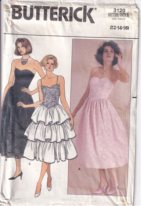 Vintage 1985 Butterick 3120 UNCUT Sewing Pattern Misses Etsy