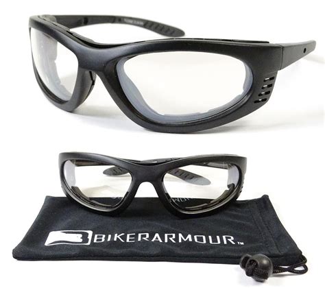 Motorcycle Sunglasses Biker Riding Glasses Goggles Removable Foam Men Large Fit Ebay