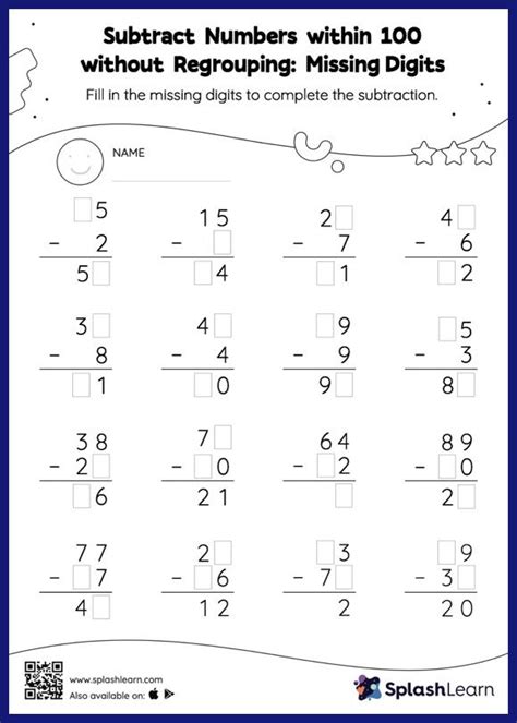 Subtraction Without Regrouping Worksheets For St Graders Online 25704