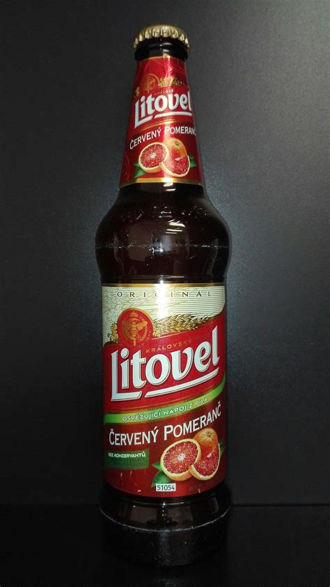 Pivo Litovel, ČERVENÝ POMERANČ. Osvěžující nápoj z piva. Czech beer. 2. ...