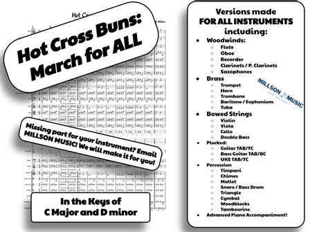 Hot Cross Buns March Flex Ensemble Teaching Resources