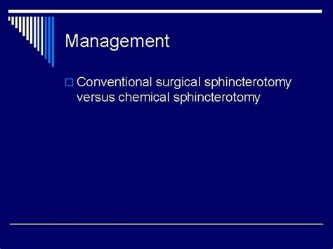 Current Management Of Chronic Anal Fissure Joint Hospital