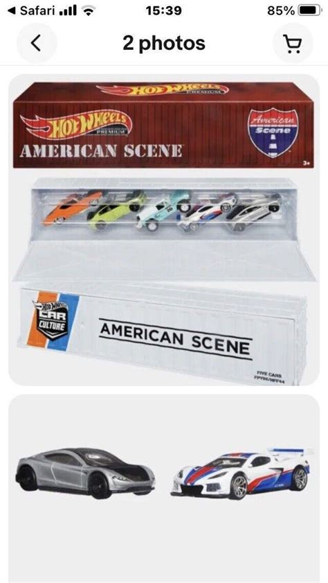 Hot Wheels American Scene 5 Car Set With Container Rackhams