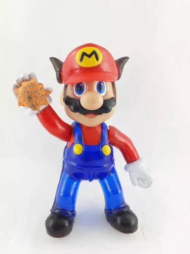 Figura Juguete Mu Eco Mario Bros Mapache Gorro Luz Plastico En