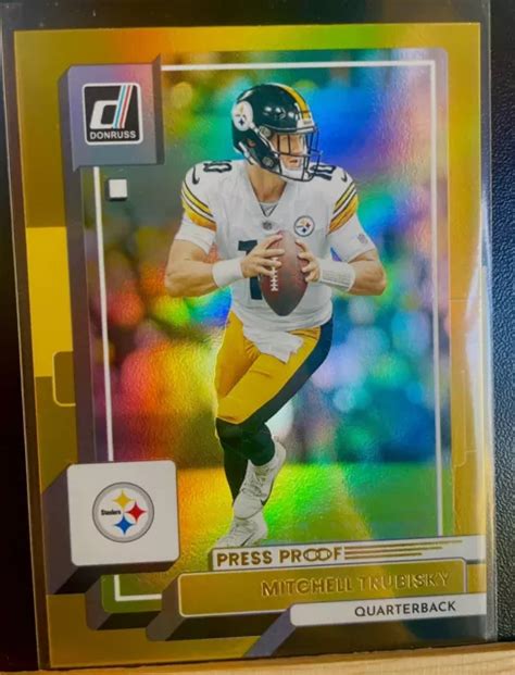 Football Holofoil Carte R Fracteur Or Preuve Steelers Mitchell