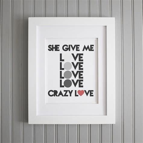 Crazy Love Wedding Song Lyrics Print Crazy Love by TheRootedPair