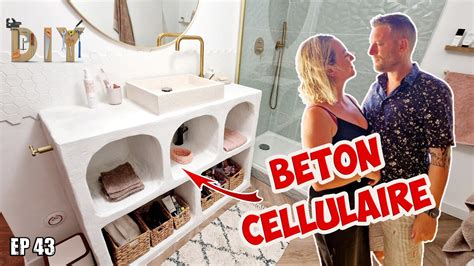 Meuble De Salle De Bain En Béton Céllulaire Ep 43 Youtube