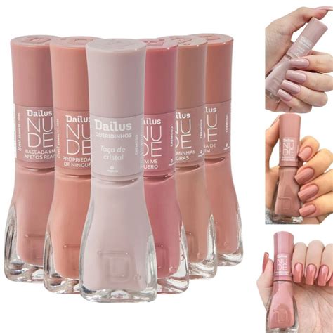 Dailus Nude Kit 6 Esmaltes Em Tons Nudes Shopee Brasil