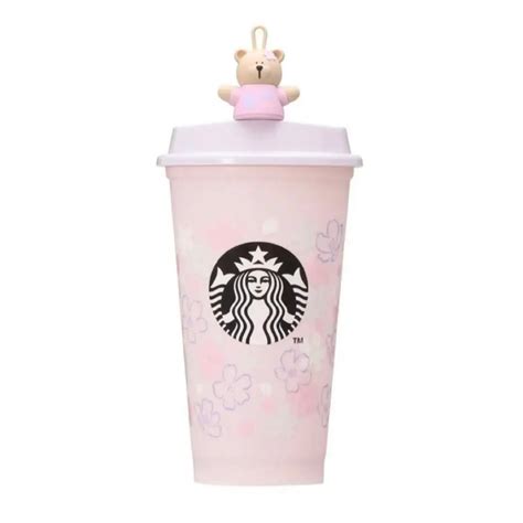 Starbucks Sakura2023リユーザブルカップ473ml ベアリスタキャップ付き さくら 桜 スターバックス スタバ