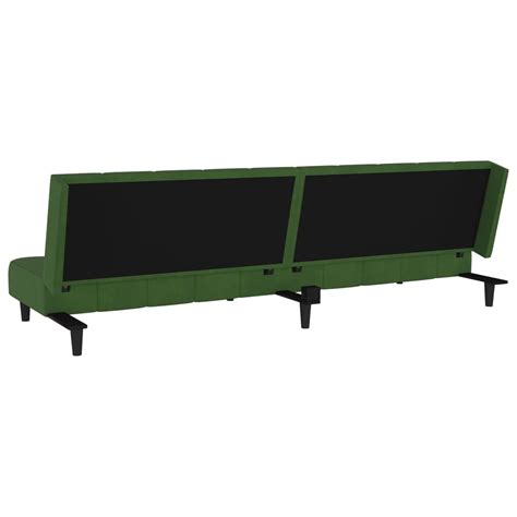 GES Canapé lit à 2 places Vert foncé Velours VBESTLIFE3 Cdiscount